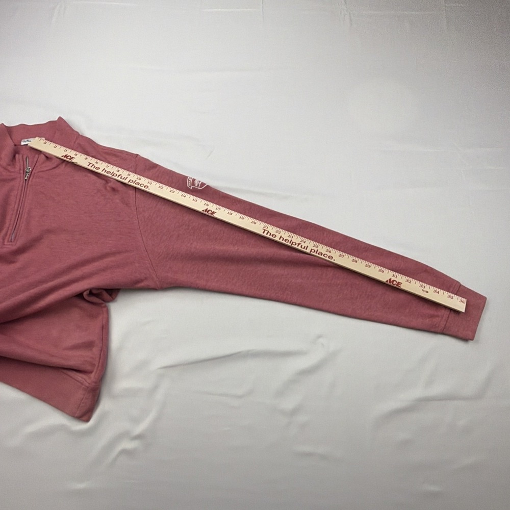 Peter Millar Men's Crown Comfort Interlock 1/4 Zip Pink/Red Pullover Size XL - Picture 8 of 12